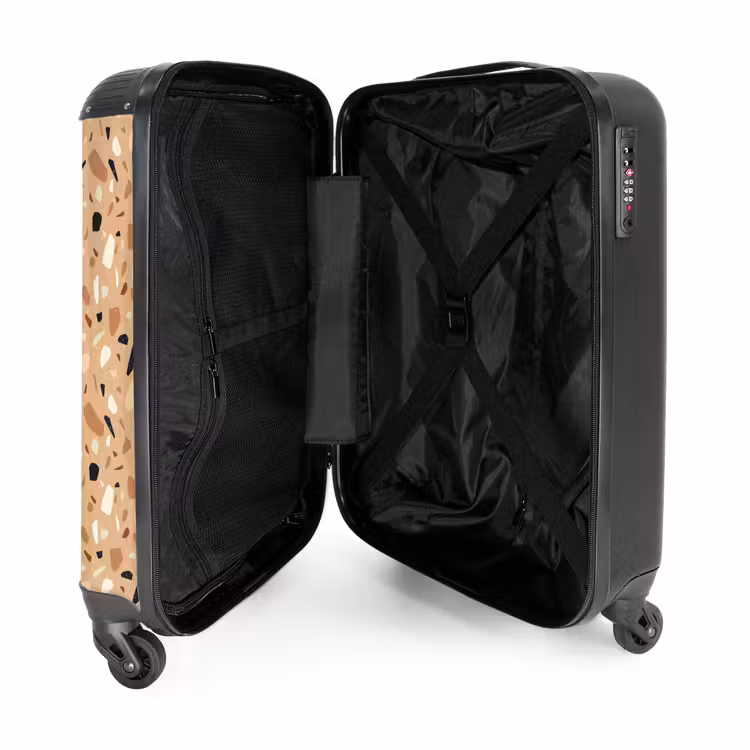 Suitcase - Terrazzo pattern colorful brown — 3