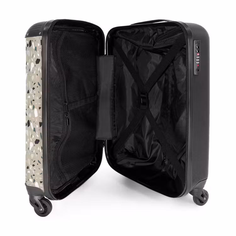 Suitcase - Terrazzo pattern colorful gray green — 3