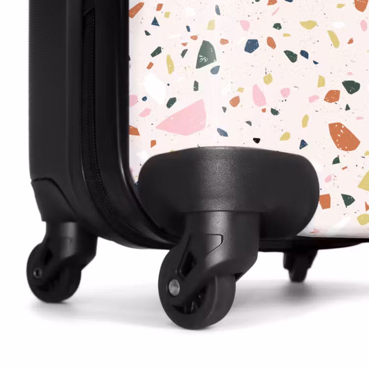 Suitcase - Terrazzo pattern colorful light pink — 6