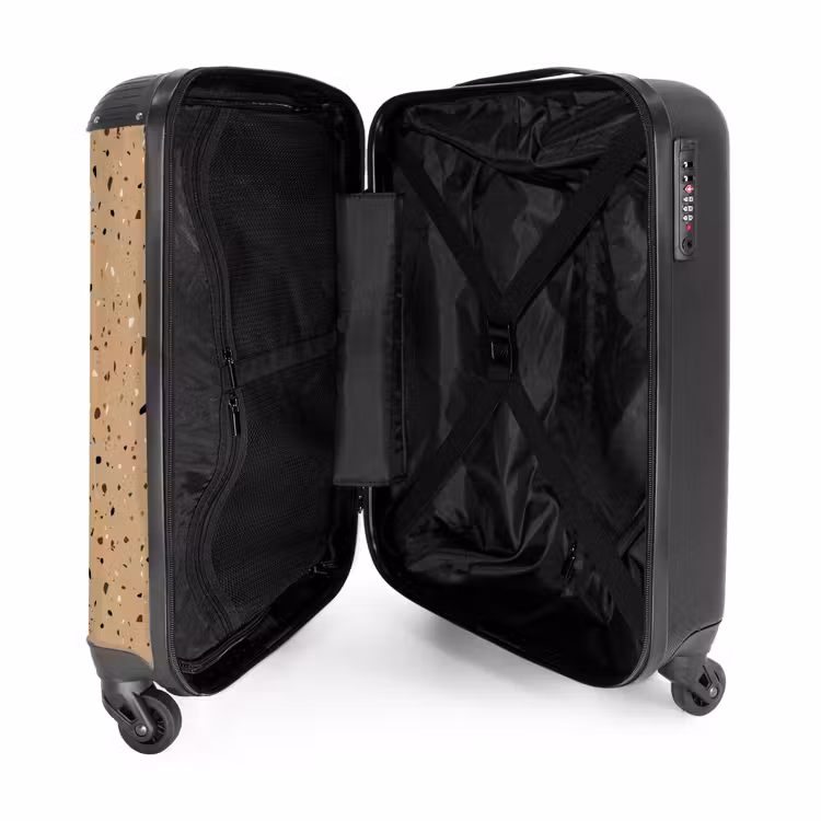 Suitcase - Terrazzo pattern multicolored beige — 3