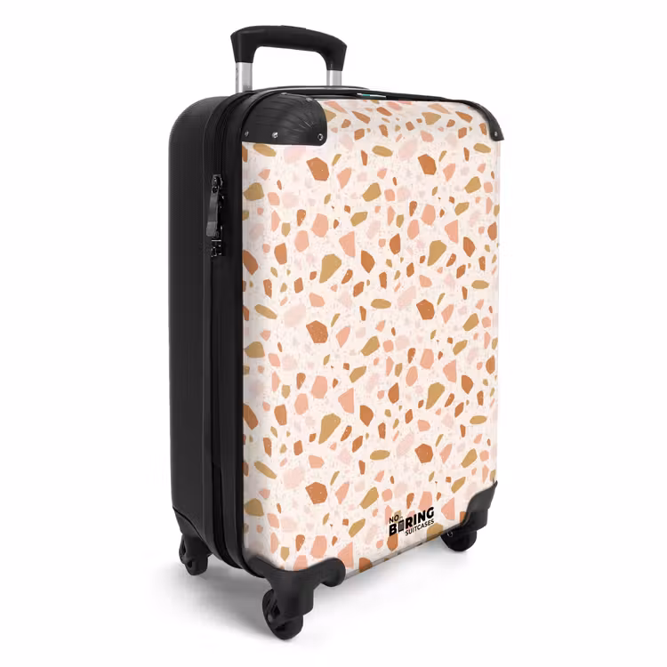 Suitcase - Terrazzo pattern multicolored beige pink — 4