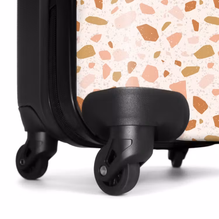 Suitcase - Terrazzo pattern multicolored beige pink — 6