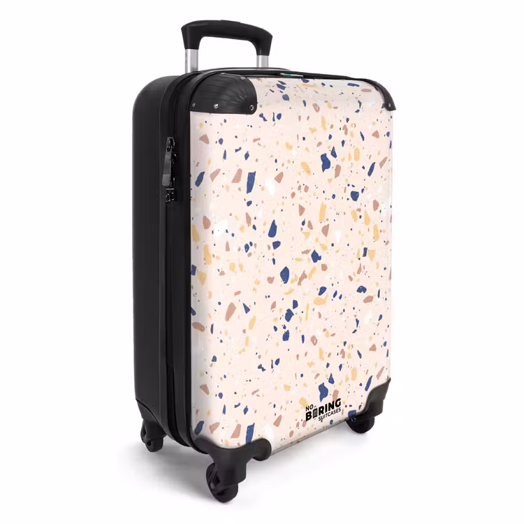 Suitcase - Terrazzo pattern multicolored blue — 4