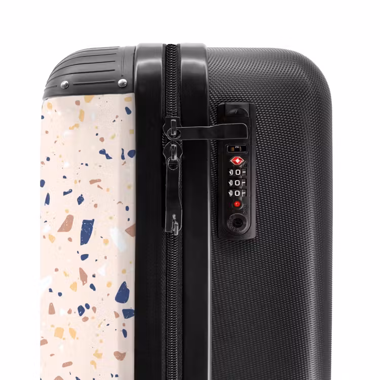 Suitcase - Terrazzo pattern multicolored blue — 5