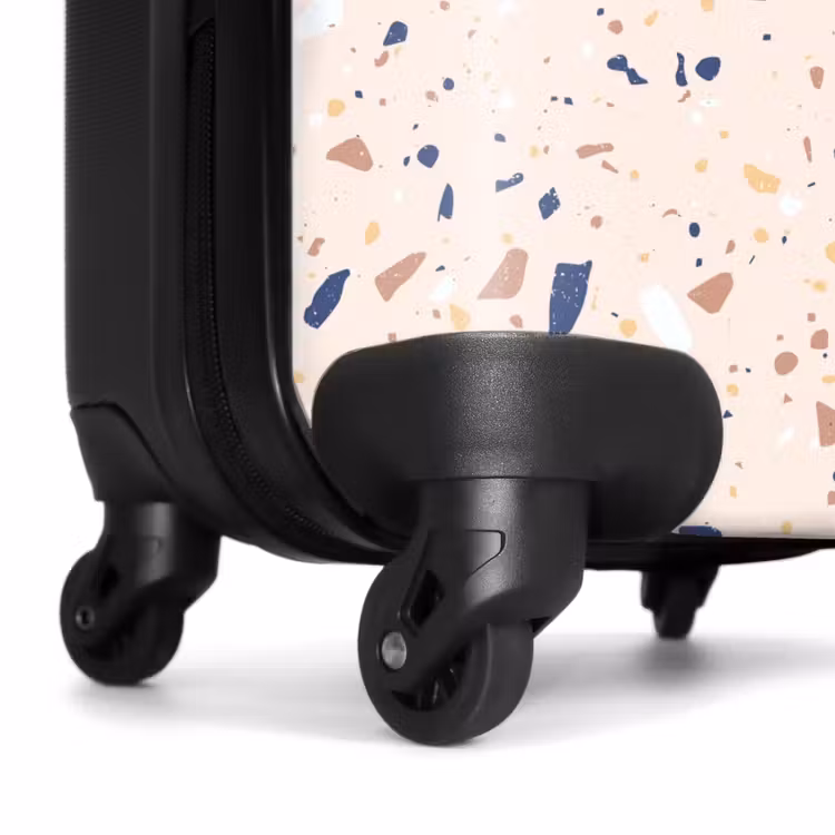 Suitcase - Terrazzo pattern multicolored blue — 6