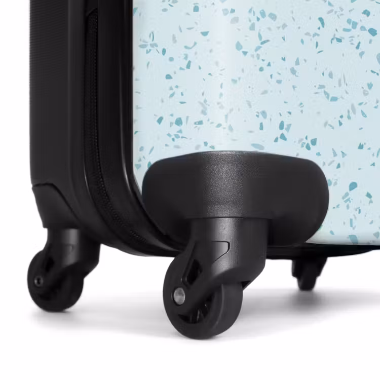 Suitcase - Terrazzo pattern multicolored blue and green — 6