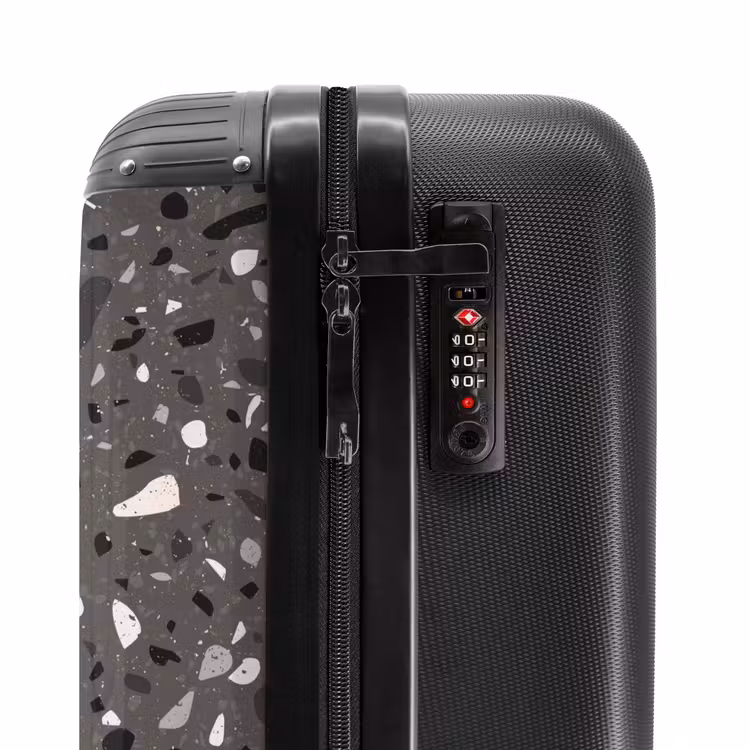 Suitcase - Terrazzo pattern multicolored dark gray — 5