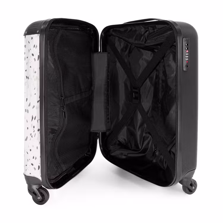 Suitcase - Terrazzo pattern multicolored gray — 3