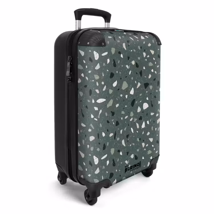 Suitcase - Terrazzo pattern multicolored green — 4