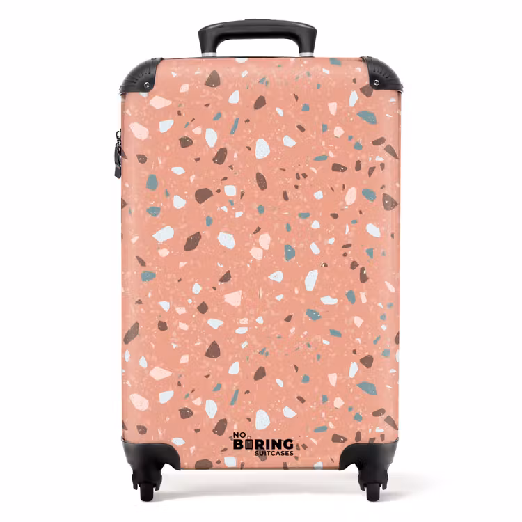 Suitcase - Terrazzo pattern multicolored pink — 1