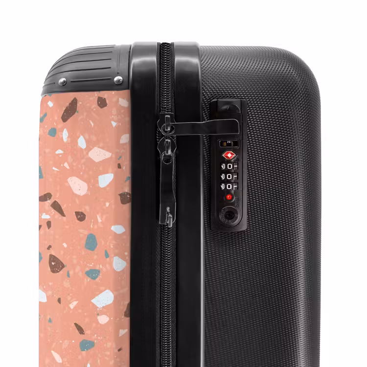 Suitcase - Terrazzo pattern multicolored pink — 5