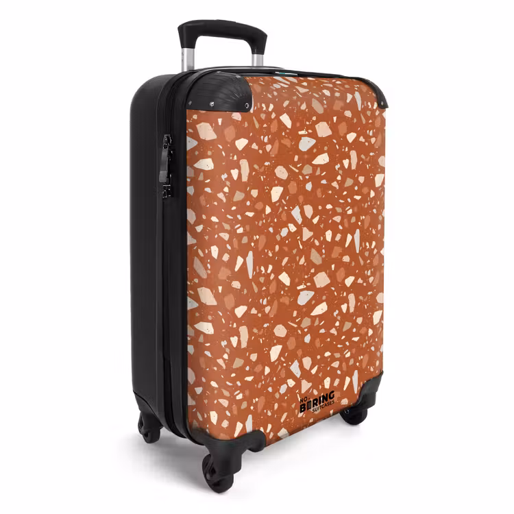 Suitcase - Terrazzo pattern multicolored terracotta — 4