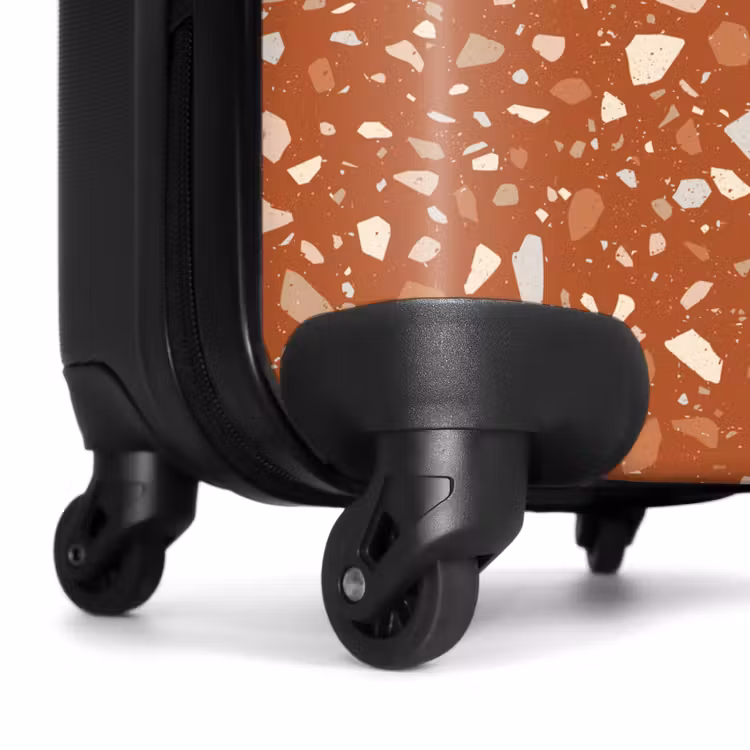Suitcase - Terrazzo pattern multicolored terracotta — 6