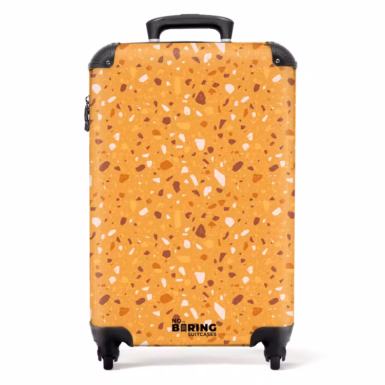 Suitcase - Terrazzo pattern multicolored yellow — 1