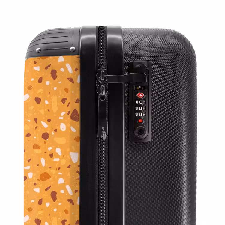 Suitcase - Terrazzo pattern multicolored yellow — 5