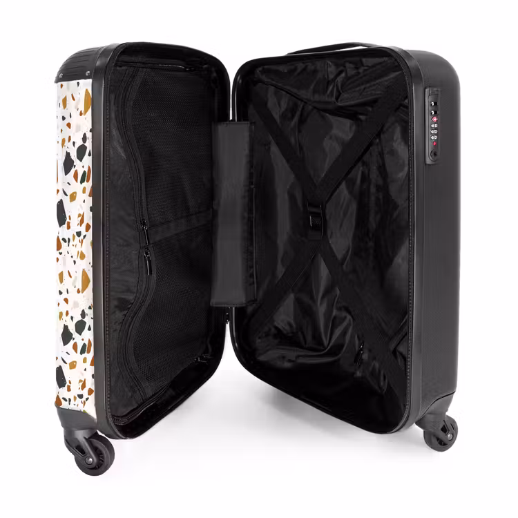 Suitcase - Terrazzo pattern rust ochre — 3