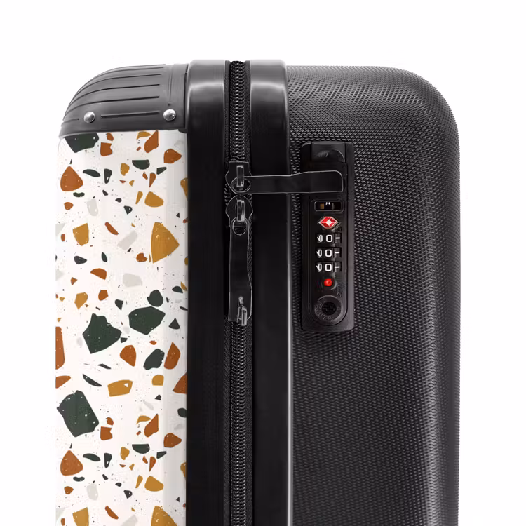 Suitcase - Terrazzo pattern rust ochre — 5