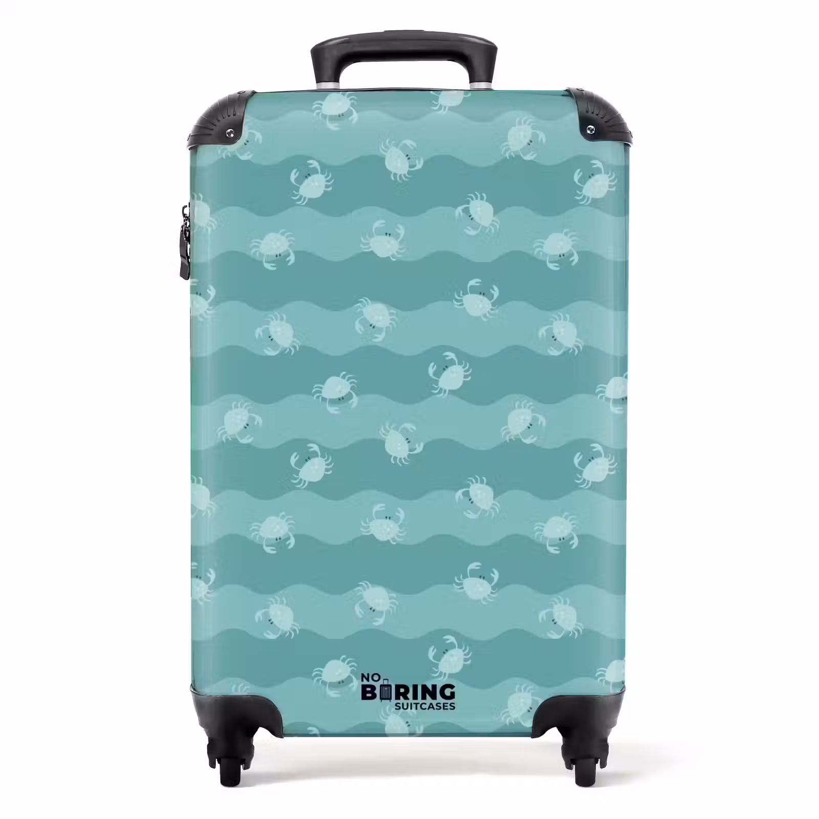 Suitcase - Blue crab pattern — 1