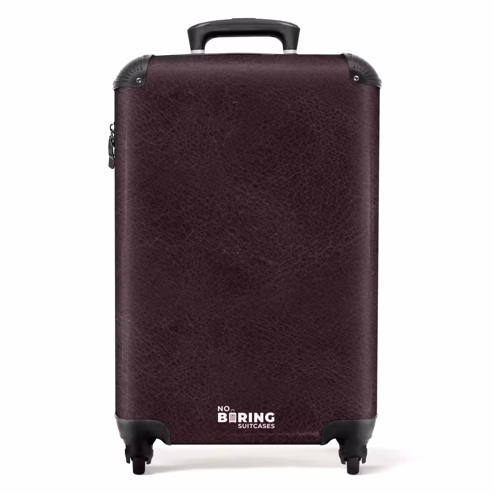 Suitcase - Leather look burgundy red — 1