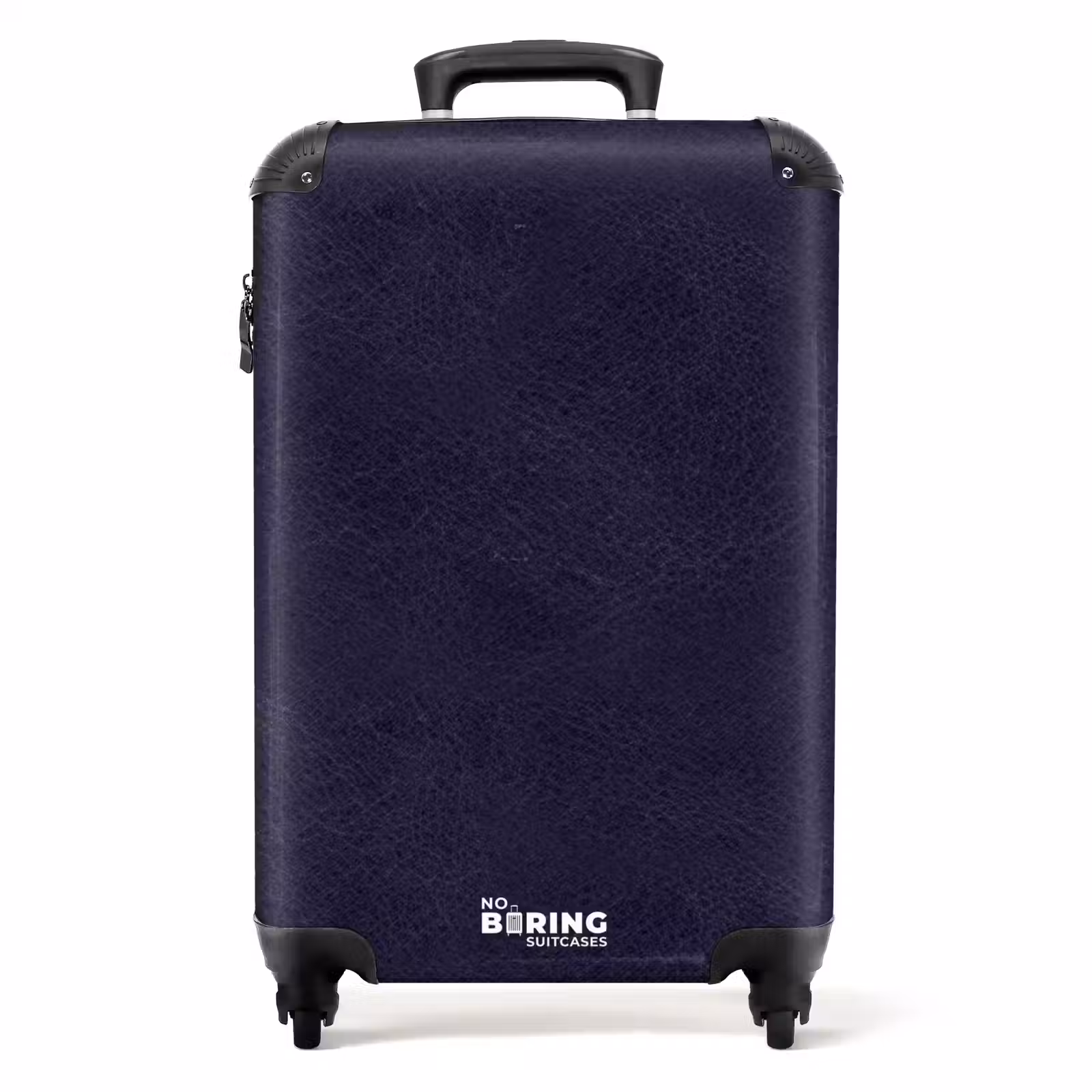Suitcase - Leather look navy blue — 1