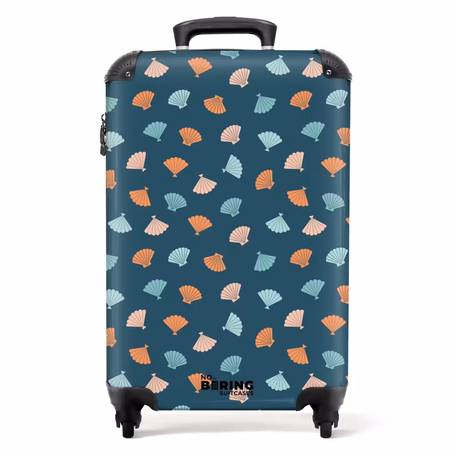 Suitcase - Shells pattern blue orange — 1