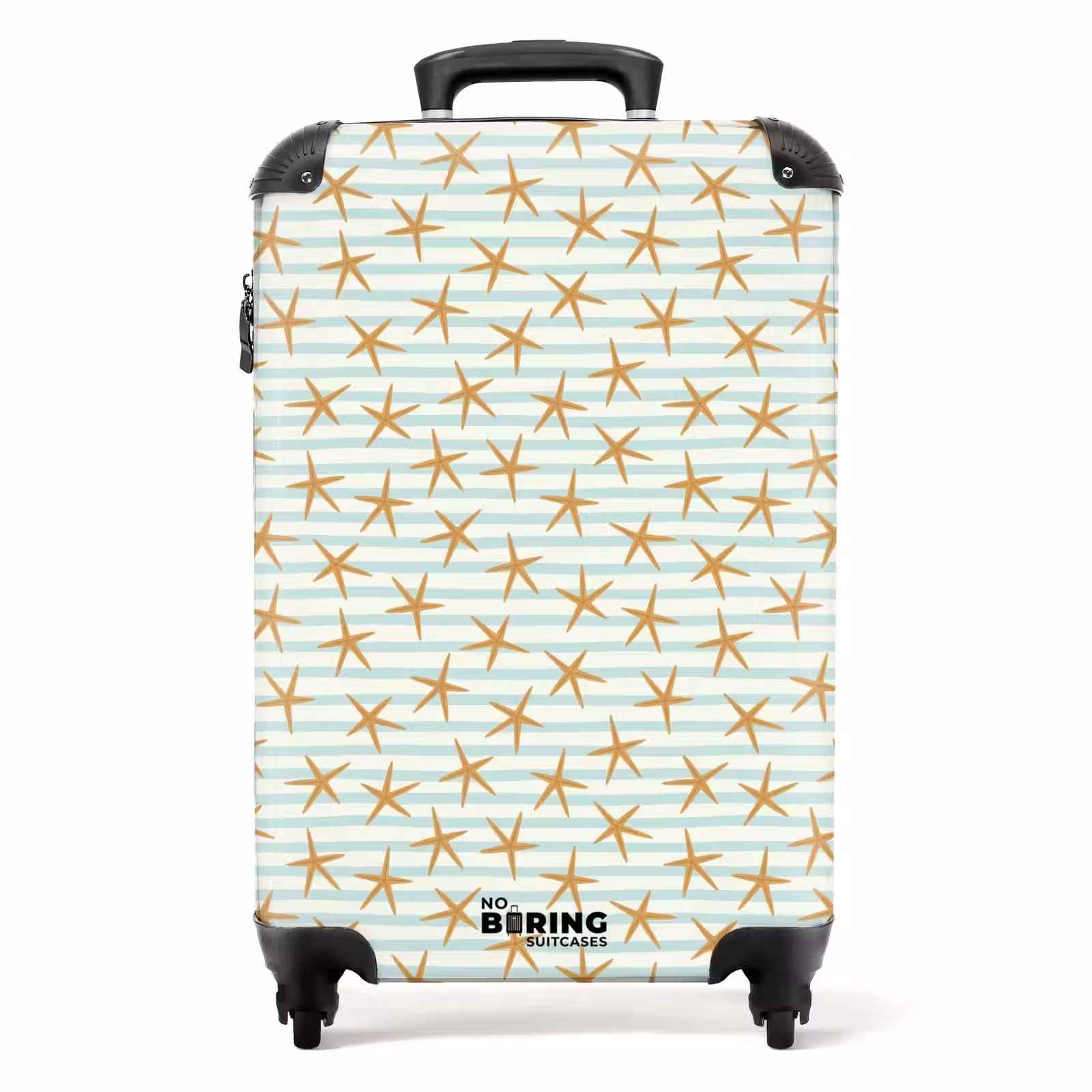 Suitcase - Starfish with stripe pattern blue — 1