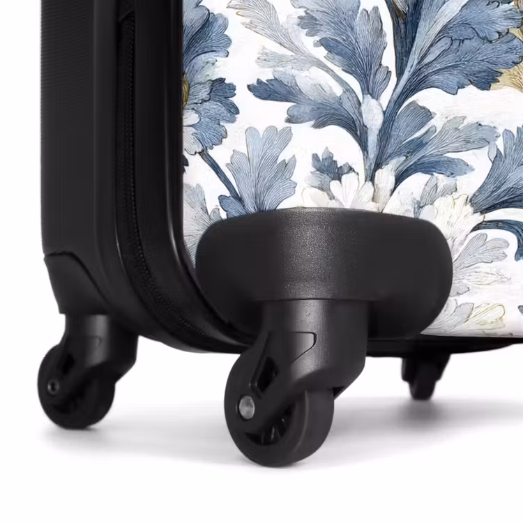 Suitcase - Baroque floral pattern blue — 6