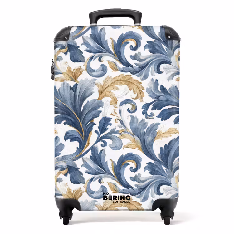 Suitcase - Baroque leaves gold brown — 1