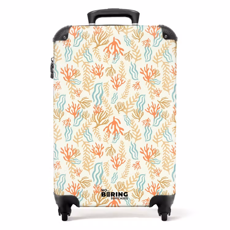 Suitcase - Coral pattern colorful — 1