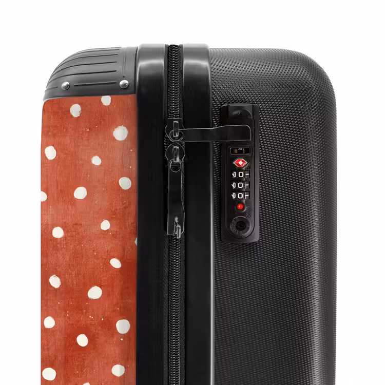 Suitcase - Dots pattern red — 5