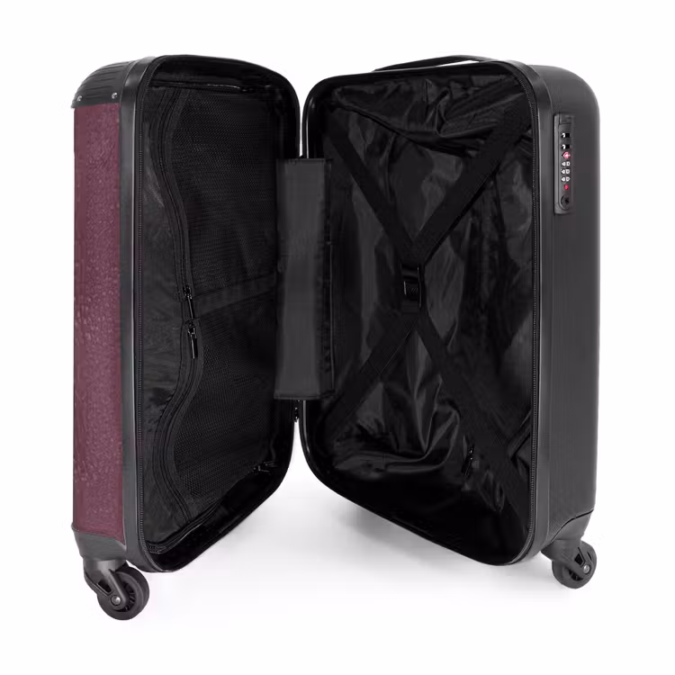 Suitcase - Leather look berry purple — 3