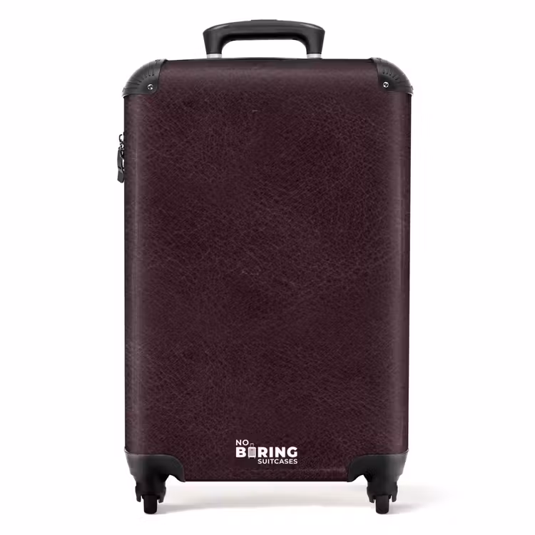 Suitcase - Leather look burgundy red — 1