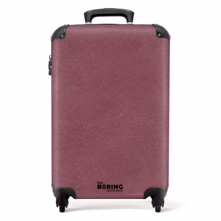 Suitcase - Leather look dark pink — 1