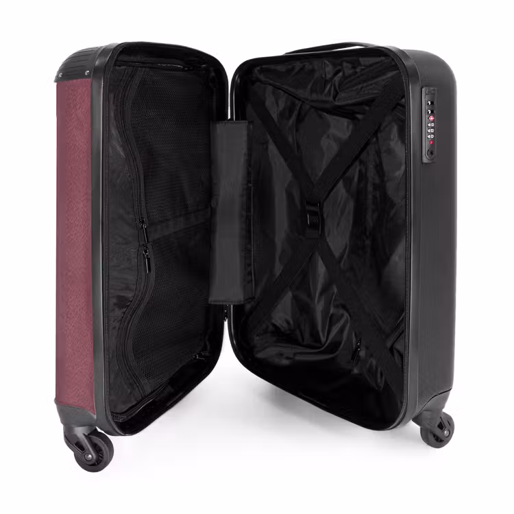 Suitcase - Leather look dark pink — 3