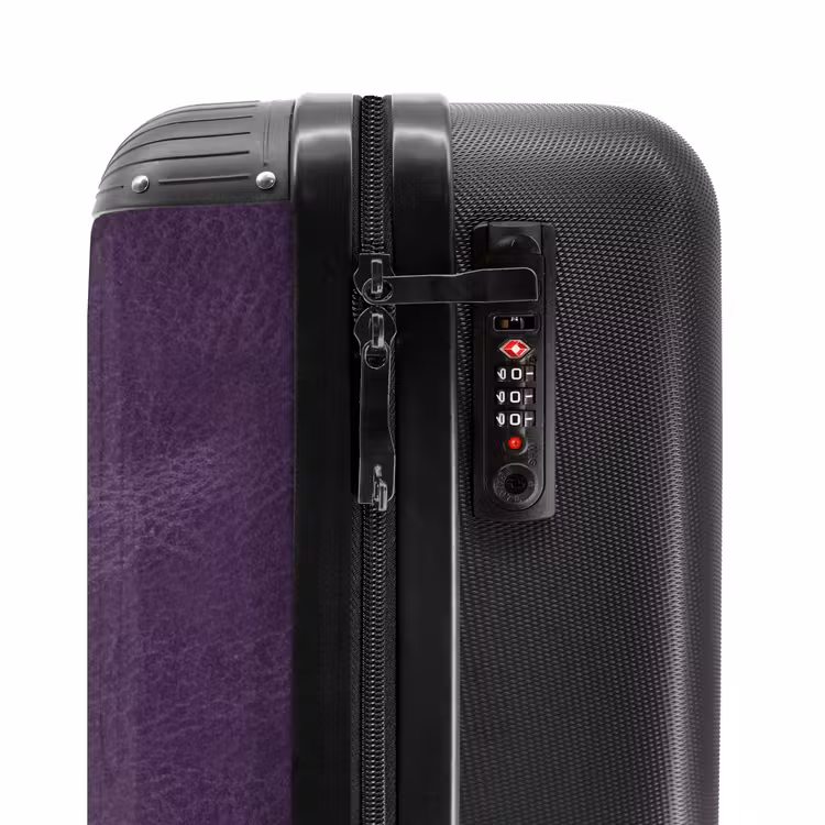 Suitcase - Leather look eggplant purple — 5