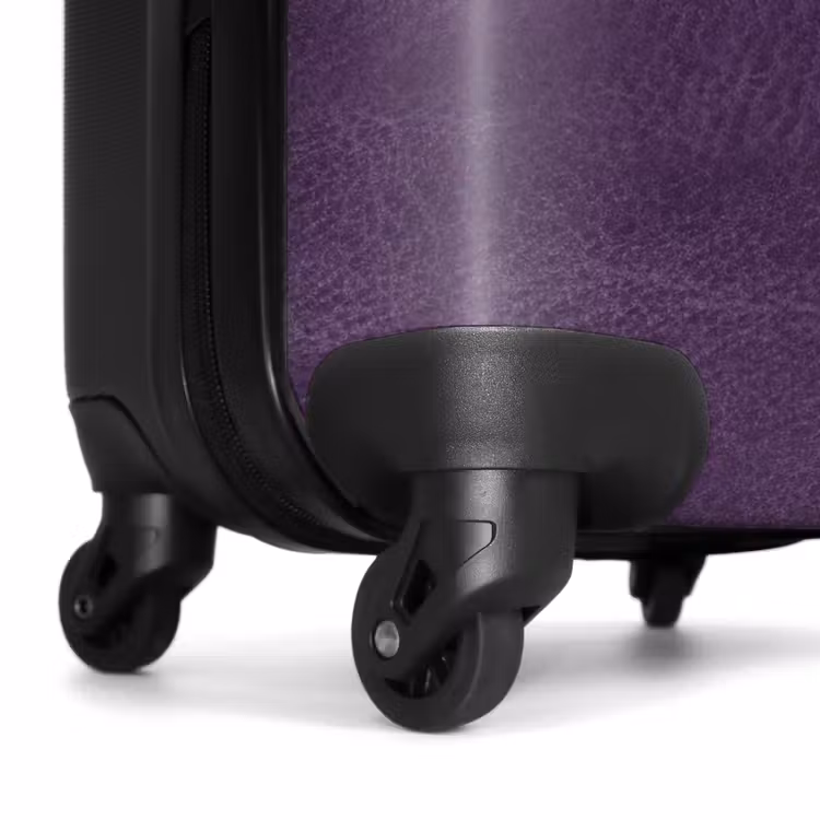 Suitcase - Leather look eggplant purple — 6