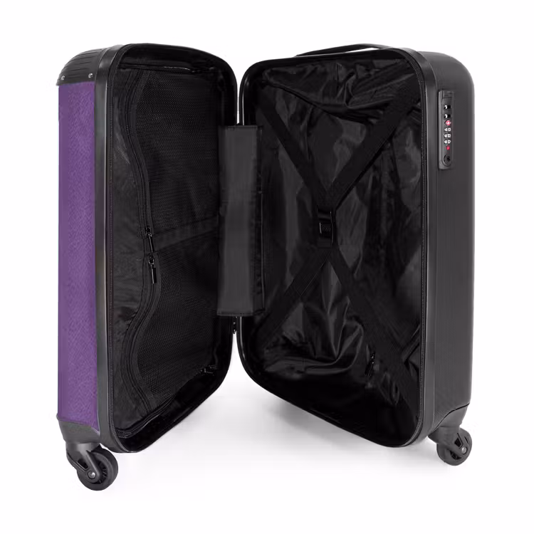 Suitcase - Leather look lilac purple — 3