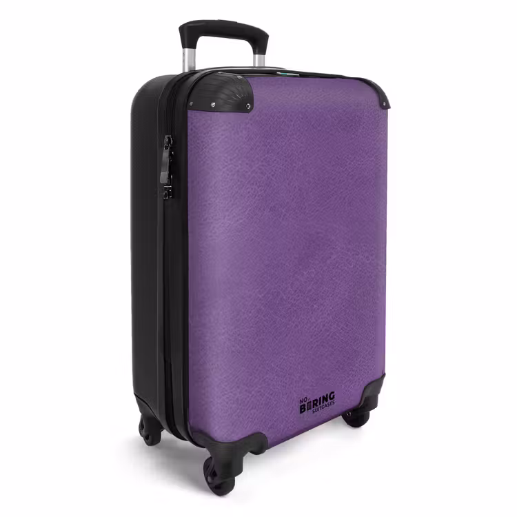Suitcase - Leather look lilac purple — 4