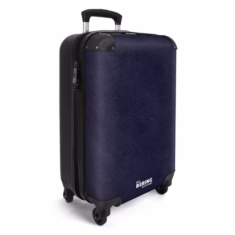 Suitcase - Leather look navy blue — 4