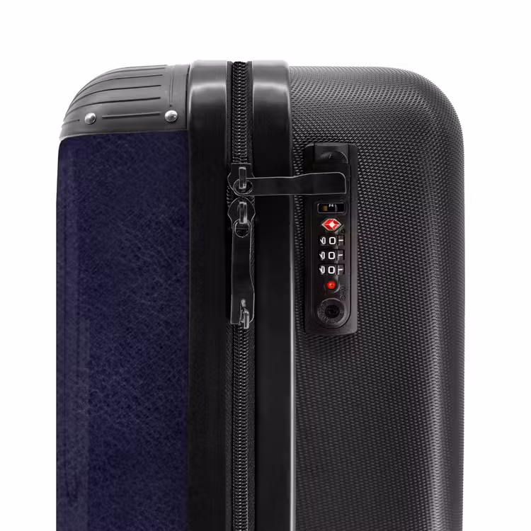 Suitcase - Leather look navy blue — 5