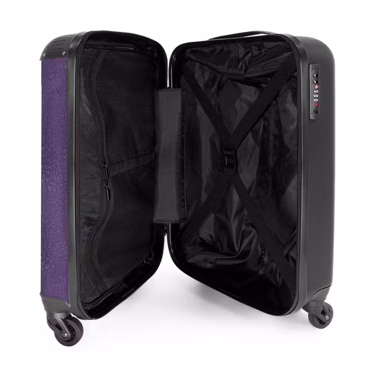 Suitcase - Leather look violet purple — 3