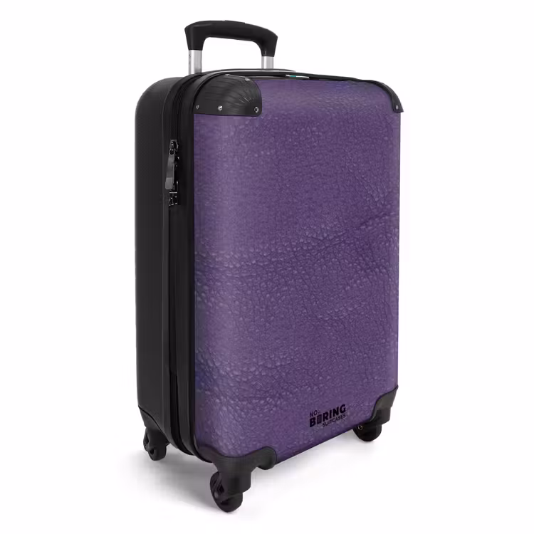 Suitcase - Leather look violet purple — 4