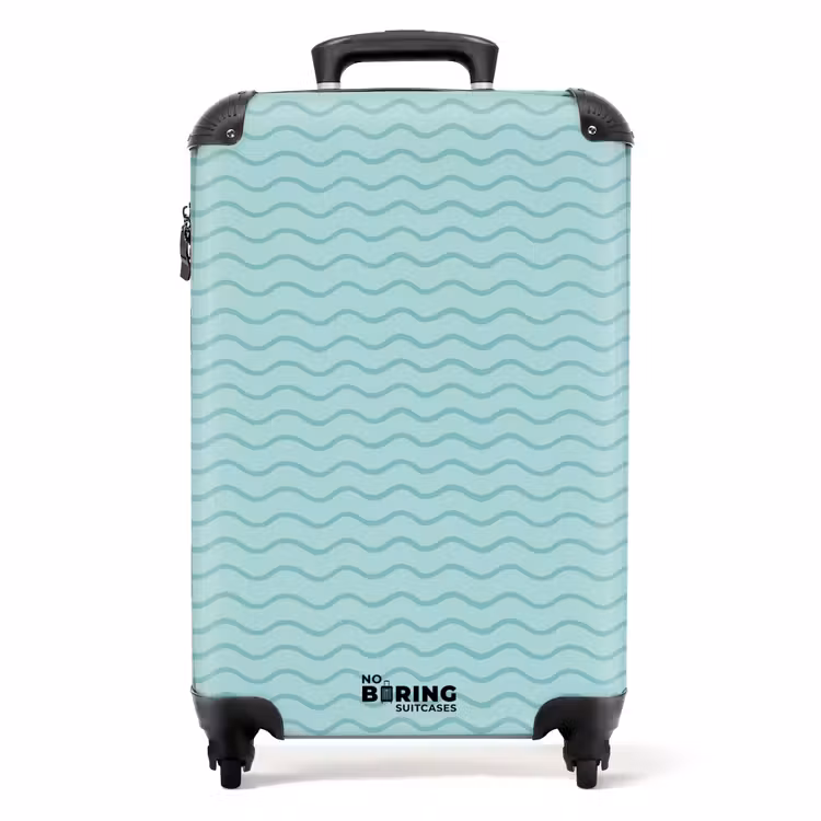 Suitcase - Sea pattern blue — 1