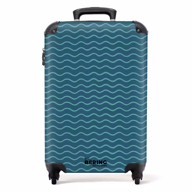 Suitcase - Sea pattern green blue — 1