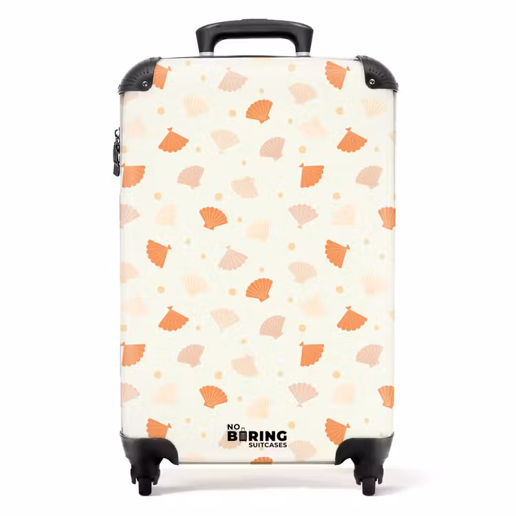 Suitcase - Shells pattern orange — 1