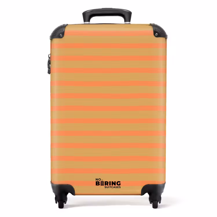Suitcase - Stripe pattern orange — 1