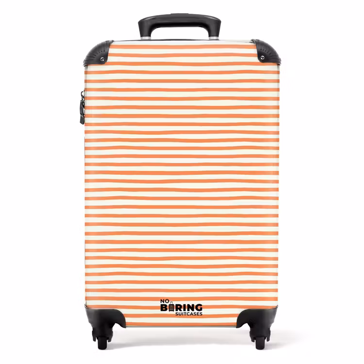 Suitcase - Stripe pattern orange — 1