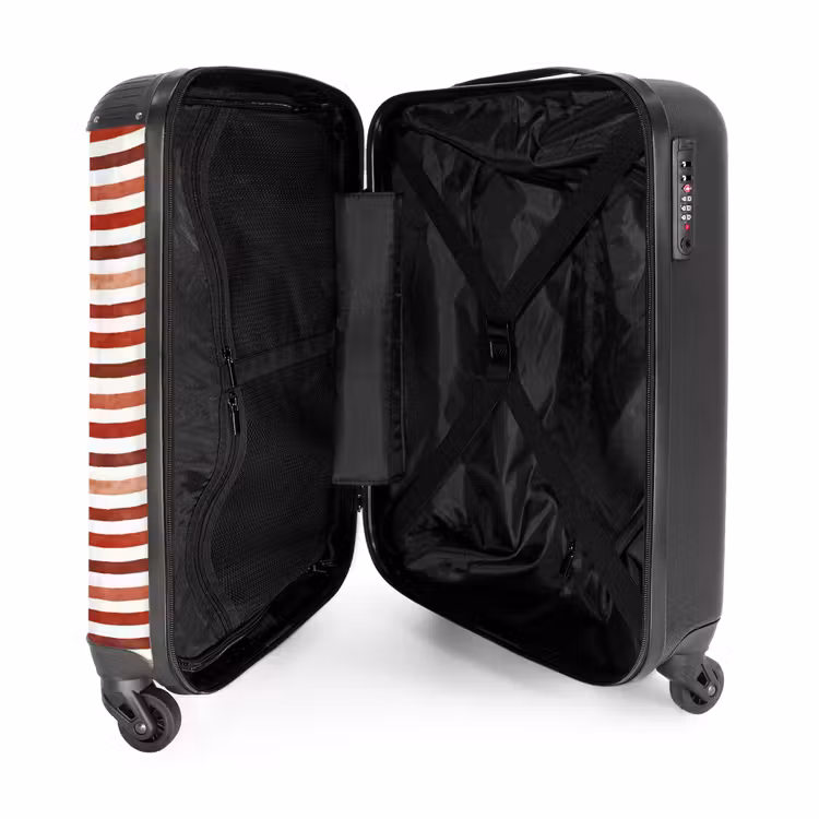 Suitcase - Stripes pattern red — 3