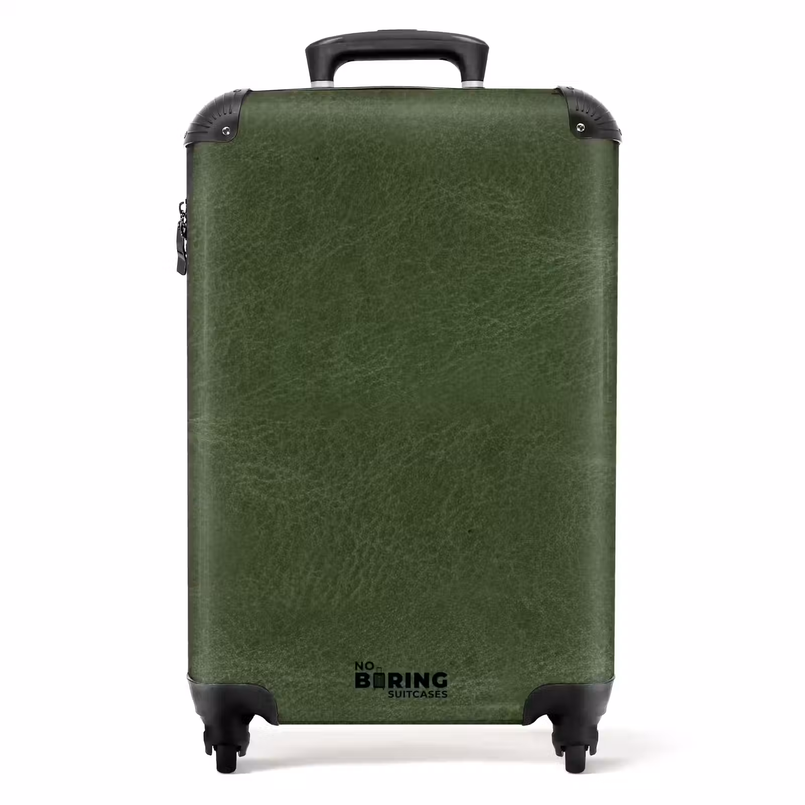 Suitcase - Leather look forest green — 1