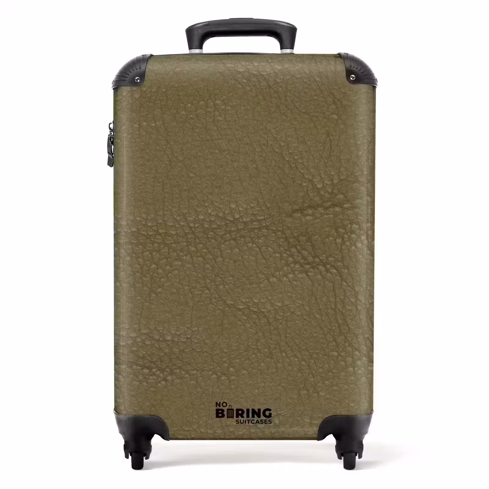 Suitcase - Leather look forest green — 1